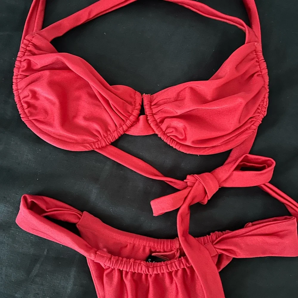 Same Swim Ruched Bikini Red 🌹 - Picture 4 of 5